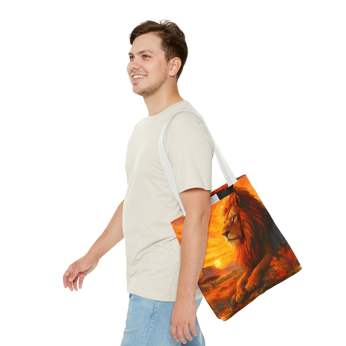 Rise with Courage – Lion Tote Bag
