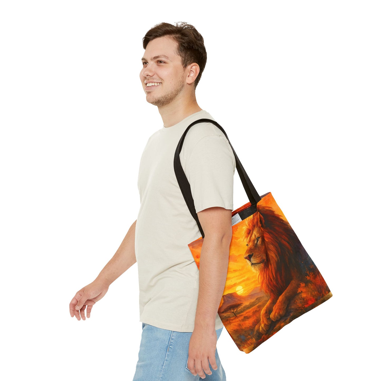 Rise with Courage – Lion Tote Bag