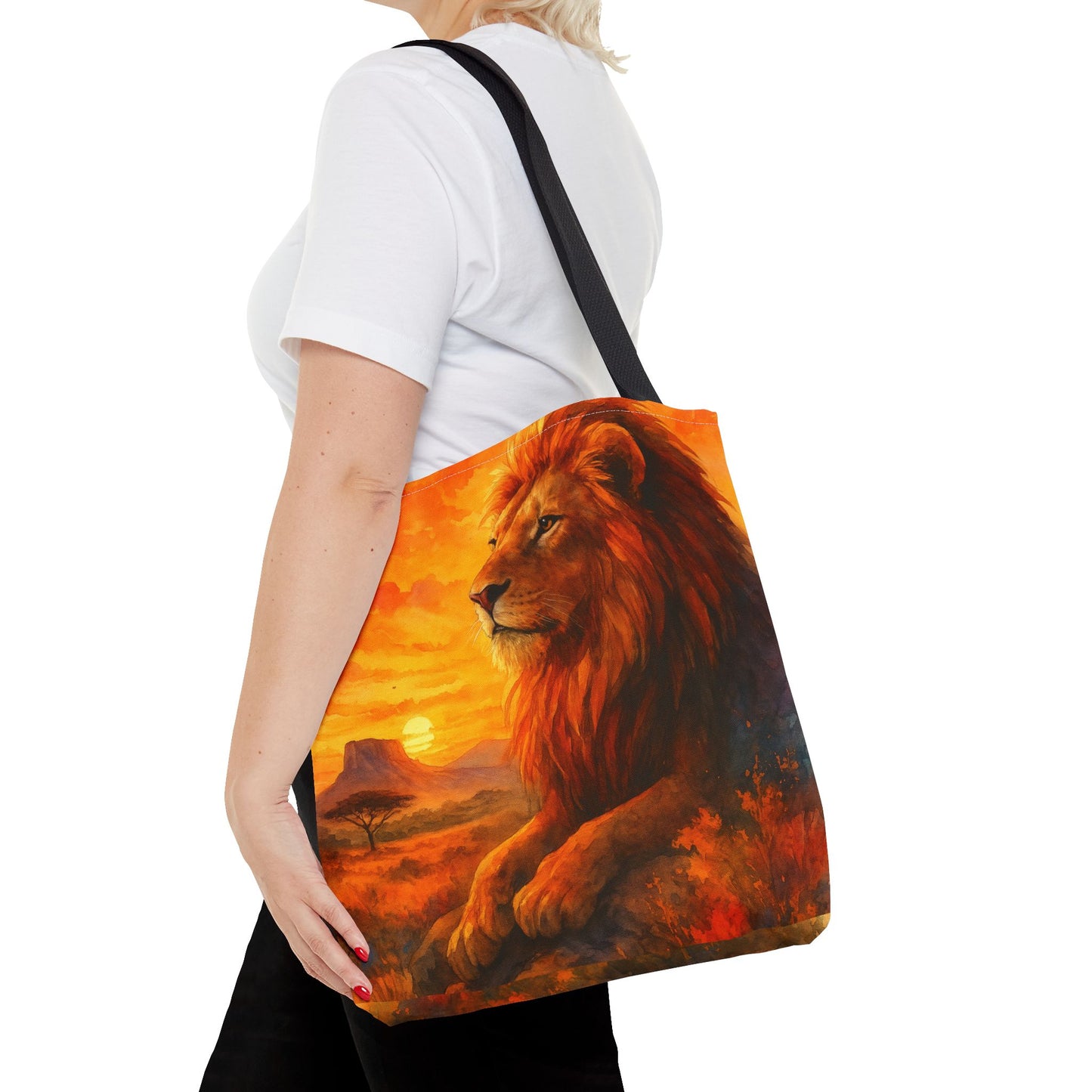 Rise with Courage – Lion Tote Bag