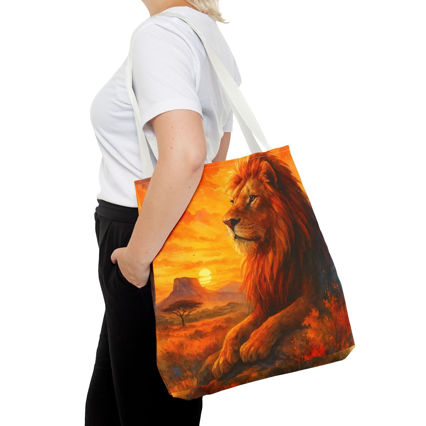 Rise with Courage – Lion Tote Bag