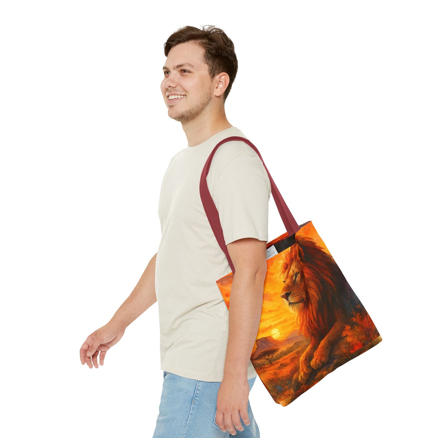 Rise with Courage – Lion Tote Bag