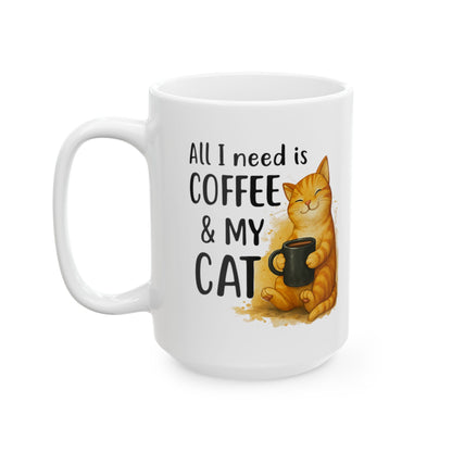 Cute Cat Coffee Mug - Perfect for Cat Lovers | 11oz & 15oz Sizes