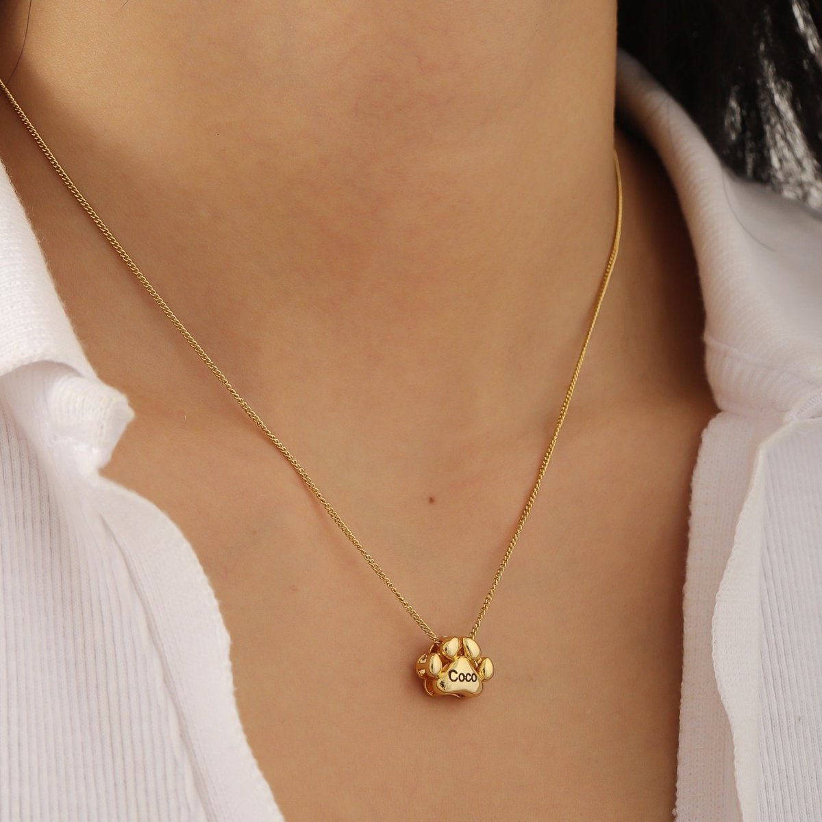 3D Dog Paw Necklace – Custom Engraved Pet Name Jewelry - MyFurHero