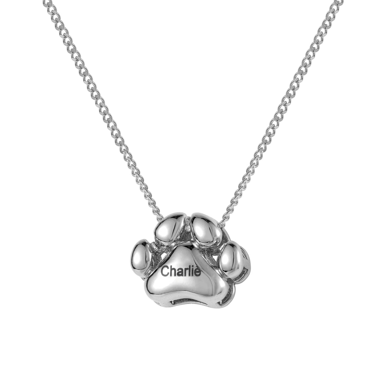 3D Dog Paw Necklace – Custom Engraved Pet Name Jewelry - MyFurHero