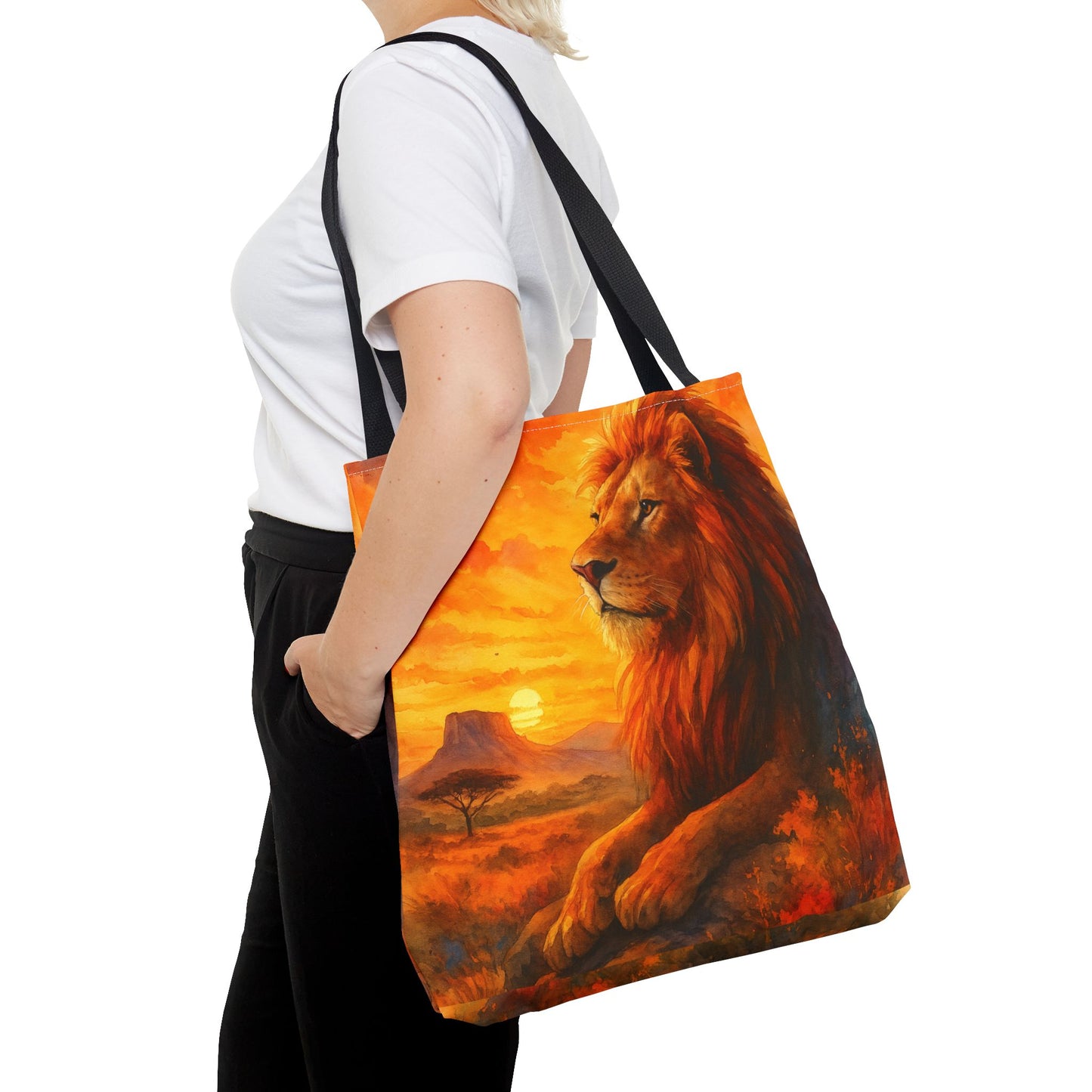 Rise with Courage – Lion Tote Bag