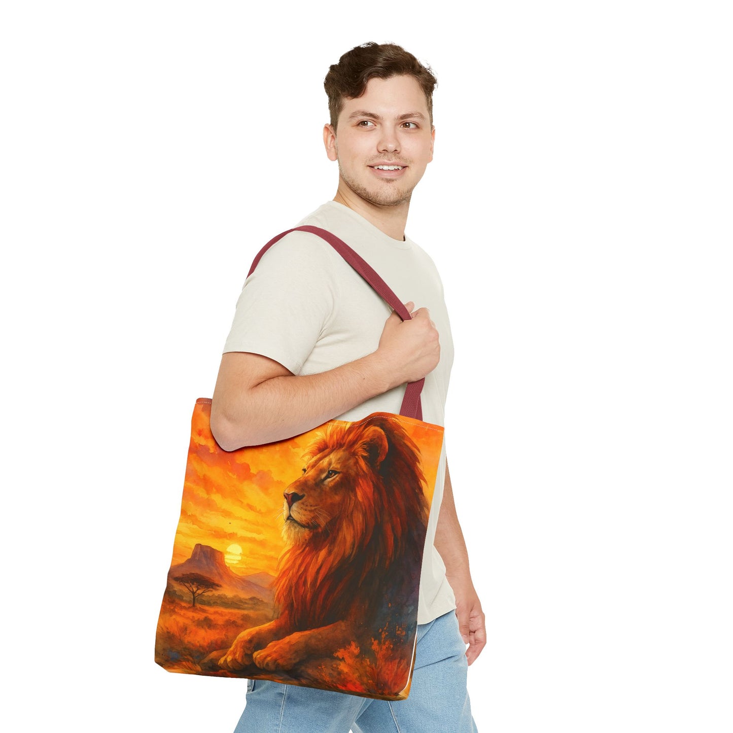 Rise with Courage – Lion Tote Bag