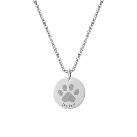 Custom Dog Paw Print Necklace - MyFurHero