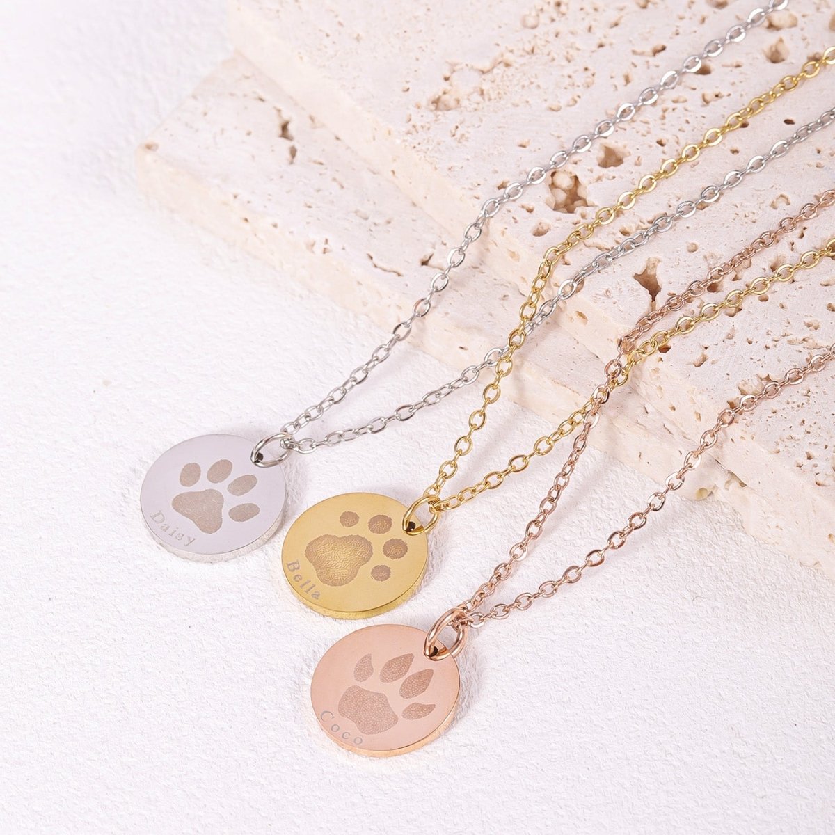 Custom Dog Paw Print Necklace - MyFurHero