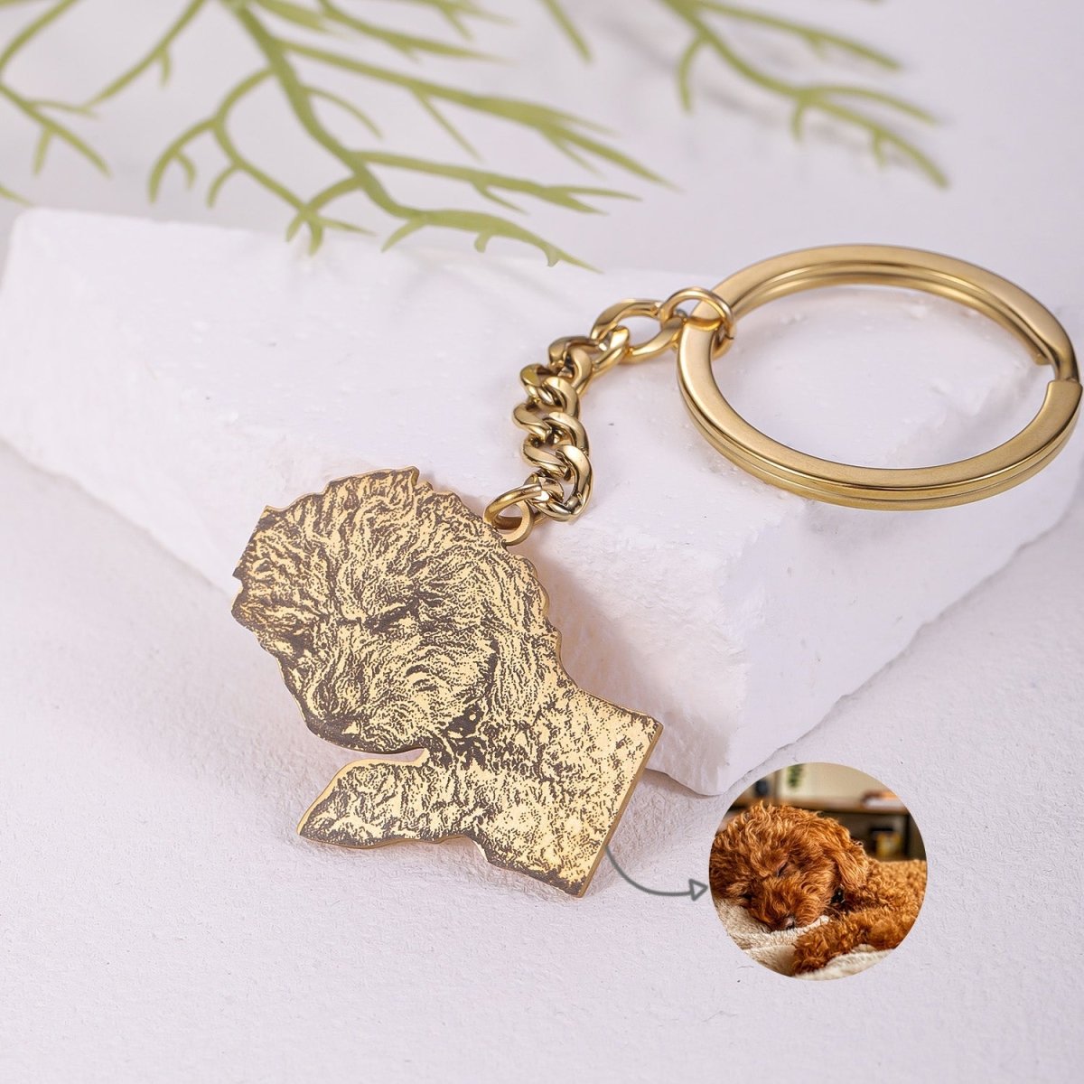 Custom Pet Portrait Keychain – Engraved Dog & Cat Cut Out Keepsake - MyFurHero