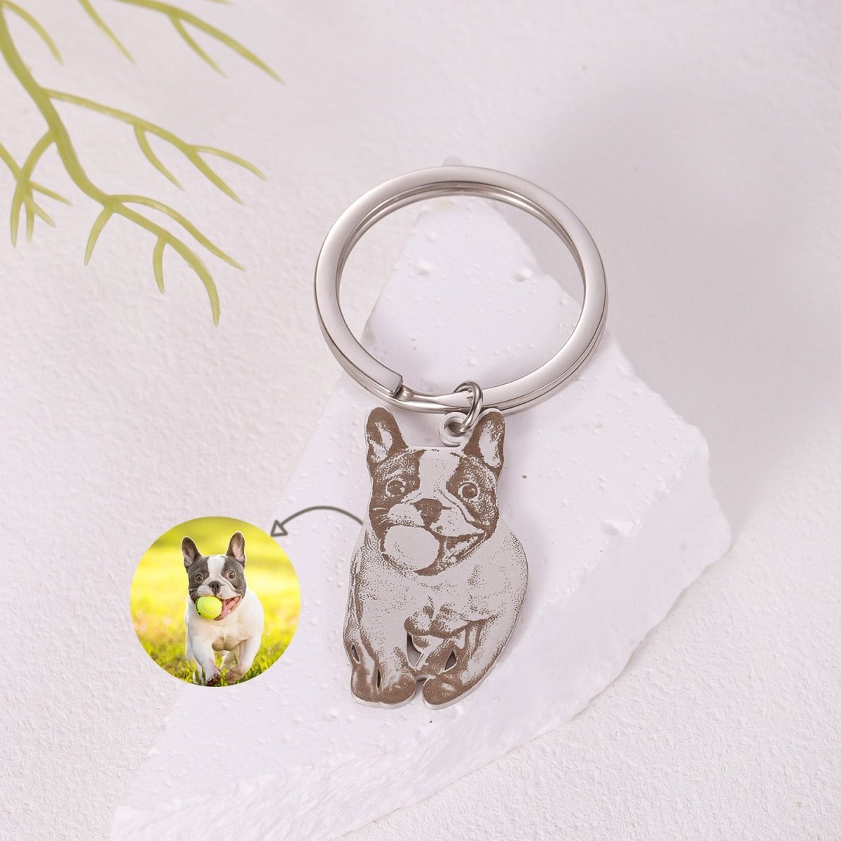 Engraved Pet Disc Keychain – Custom Dog & Cat Portrait - MyFurHero