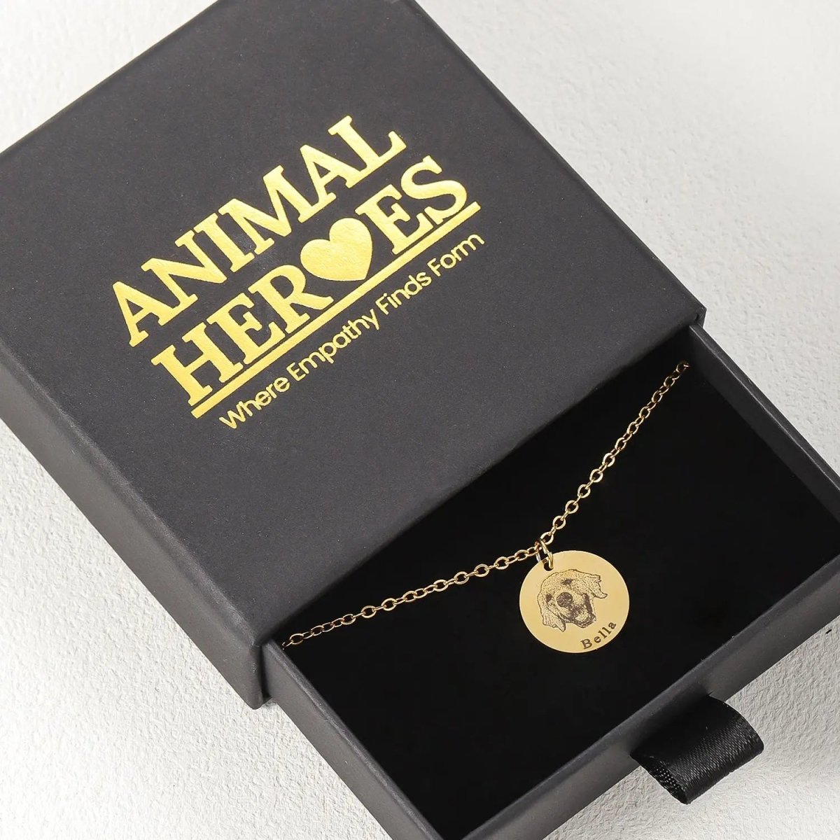 Engraved Pet Portrait Disc Bracelet – Custom Dog & Cat Jewelry in Gold, Silver or Rose Gold - MyFurHero