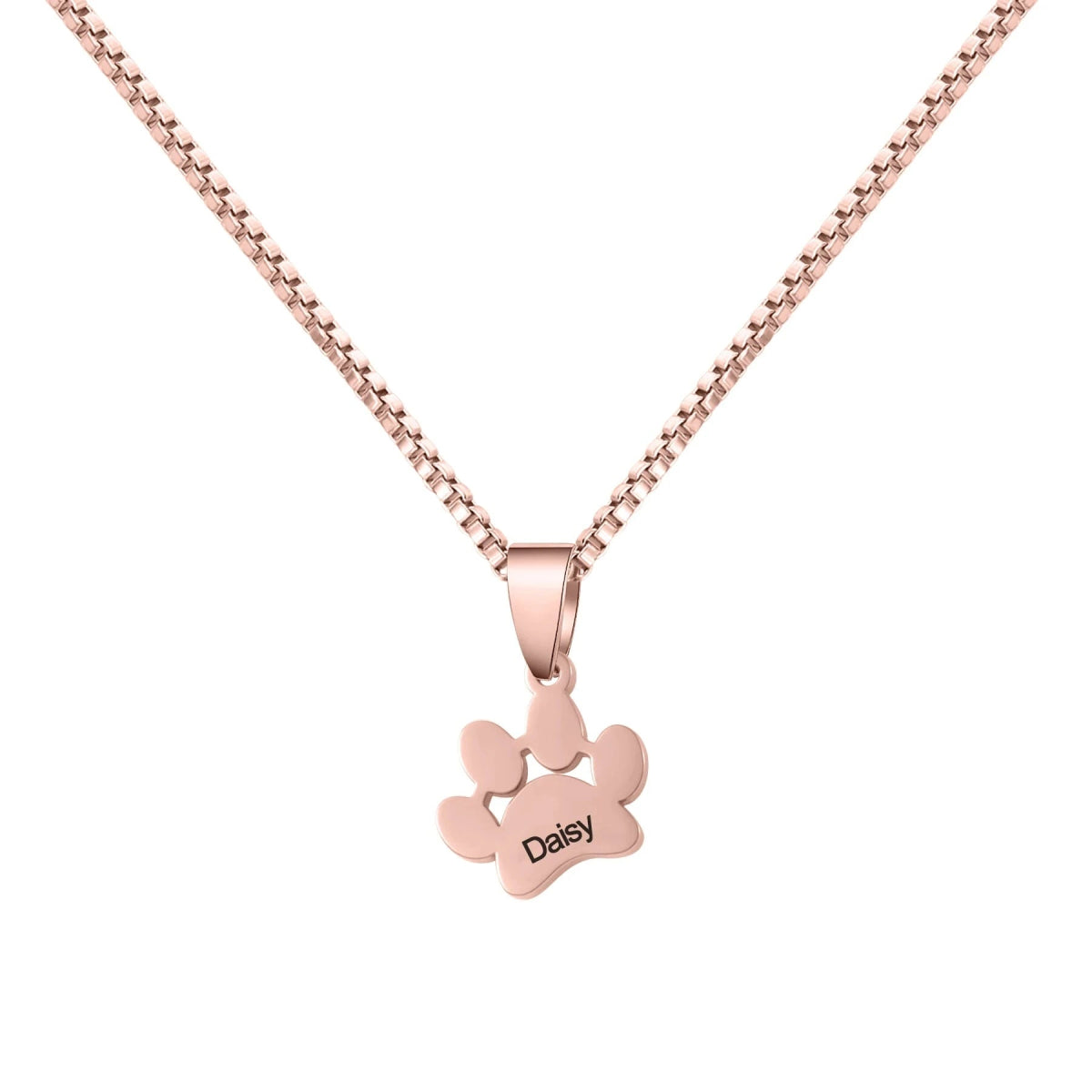 Personalized Paw Name Necklace – Custom Dog & Cat Paw Pendant - MyFurHero