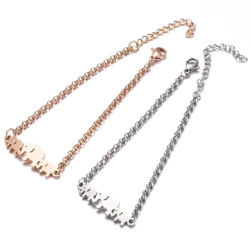 Stainless Steel Elephant Charm Bracelet - MyFurHero
