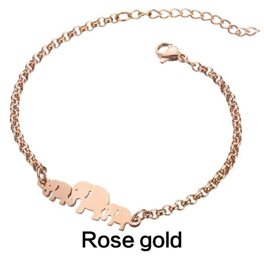 Stainless Steel Elephant Charm Bracelet - MyFurHero