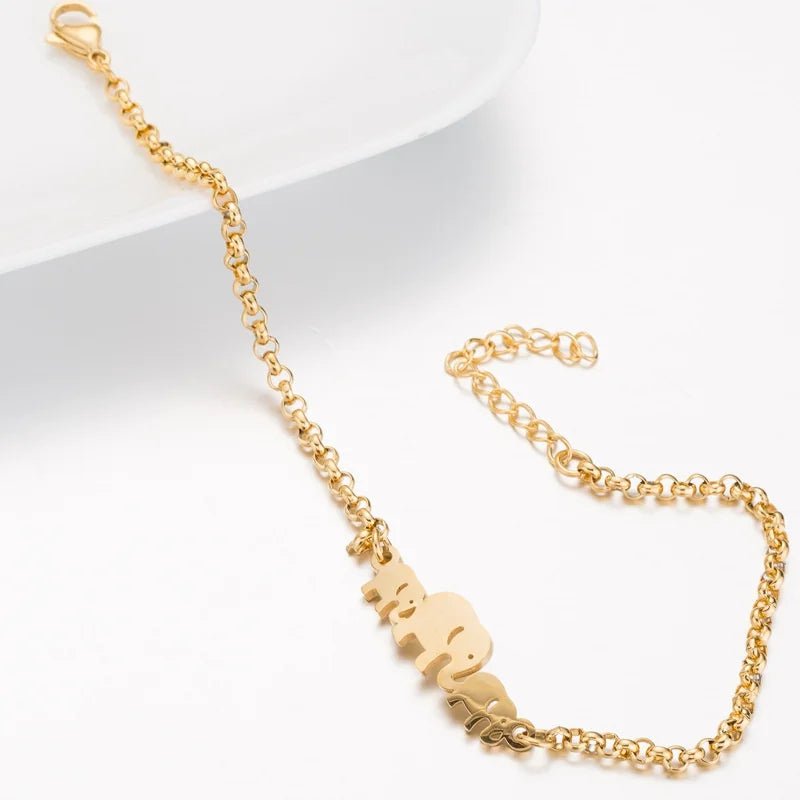 Stainless Steel Elephant Charm Bracelet - MyFurHero