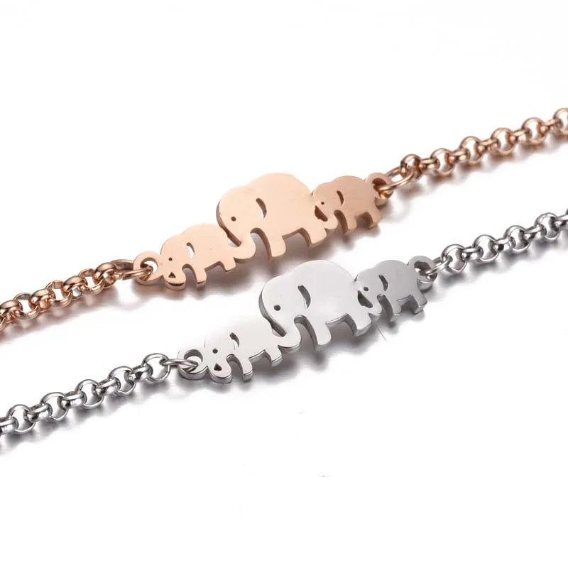 Stainless Steel Elephant Charm Bracelet - MyFurHero