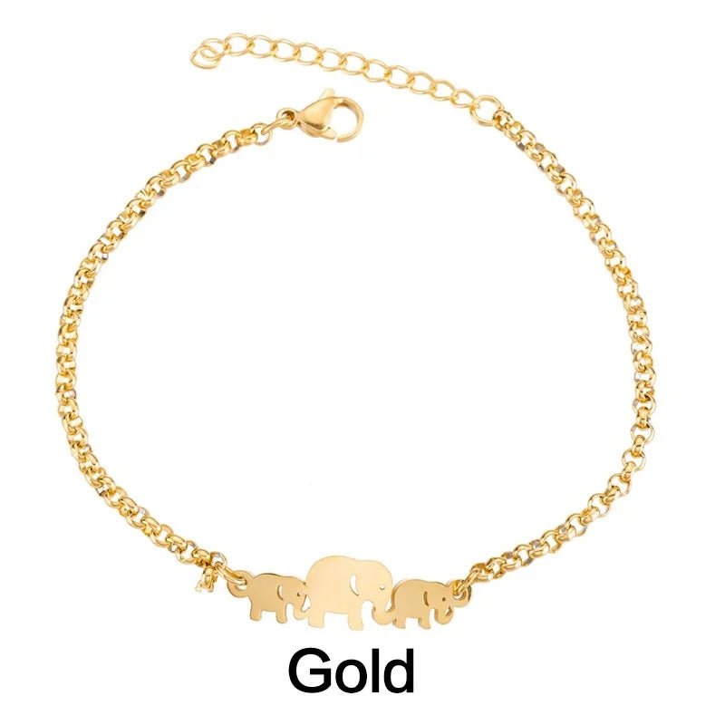 Stainless Steel Elephant Charm Bracelet - MyFurHero
