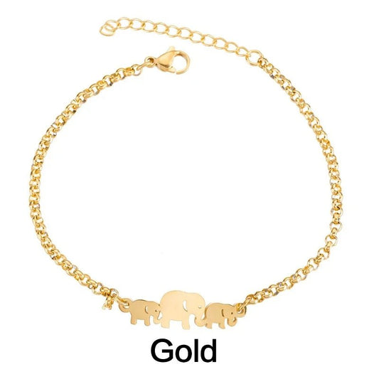 Stainless Steel Elephant Charm Bracelet - MyFurHero