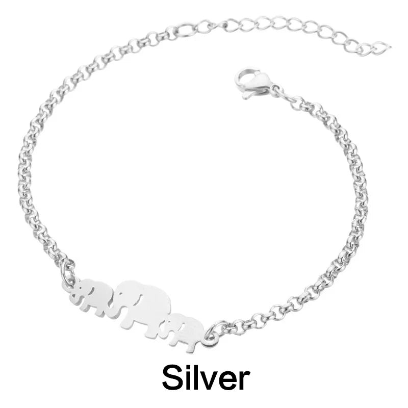 Stainless Steel Elephant Charm Bracelet - MyFurHero