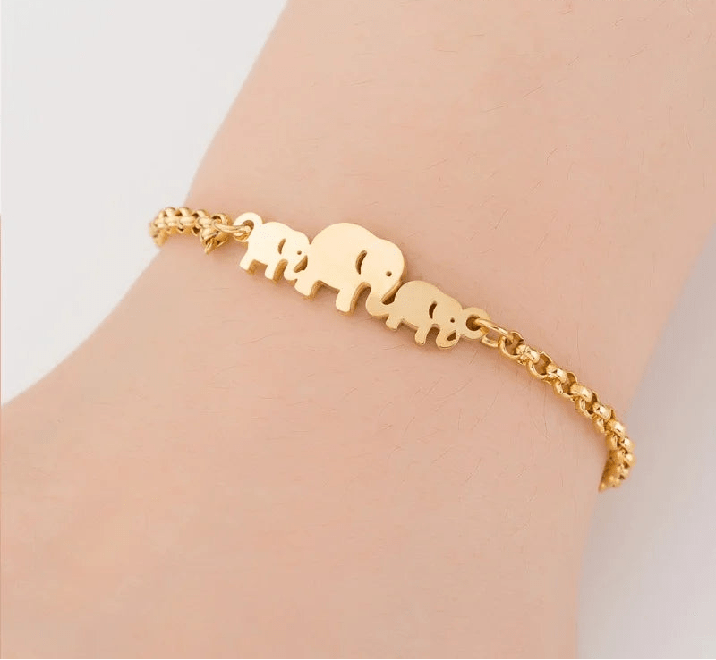 Stainless Steel Elephant Charm Bracelet - MyFurHero