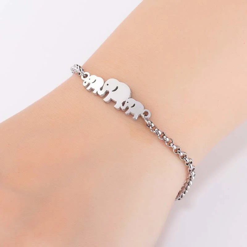 Stainless Steel Elephant Charm Bracelet - MyFurHero