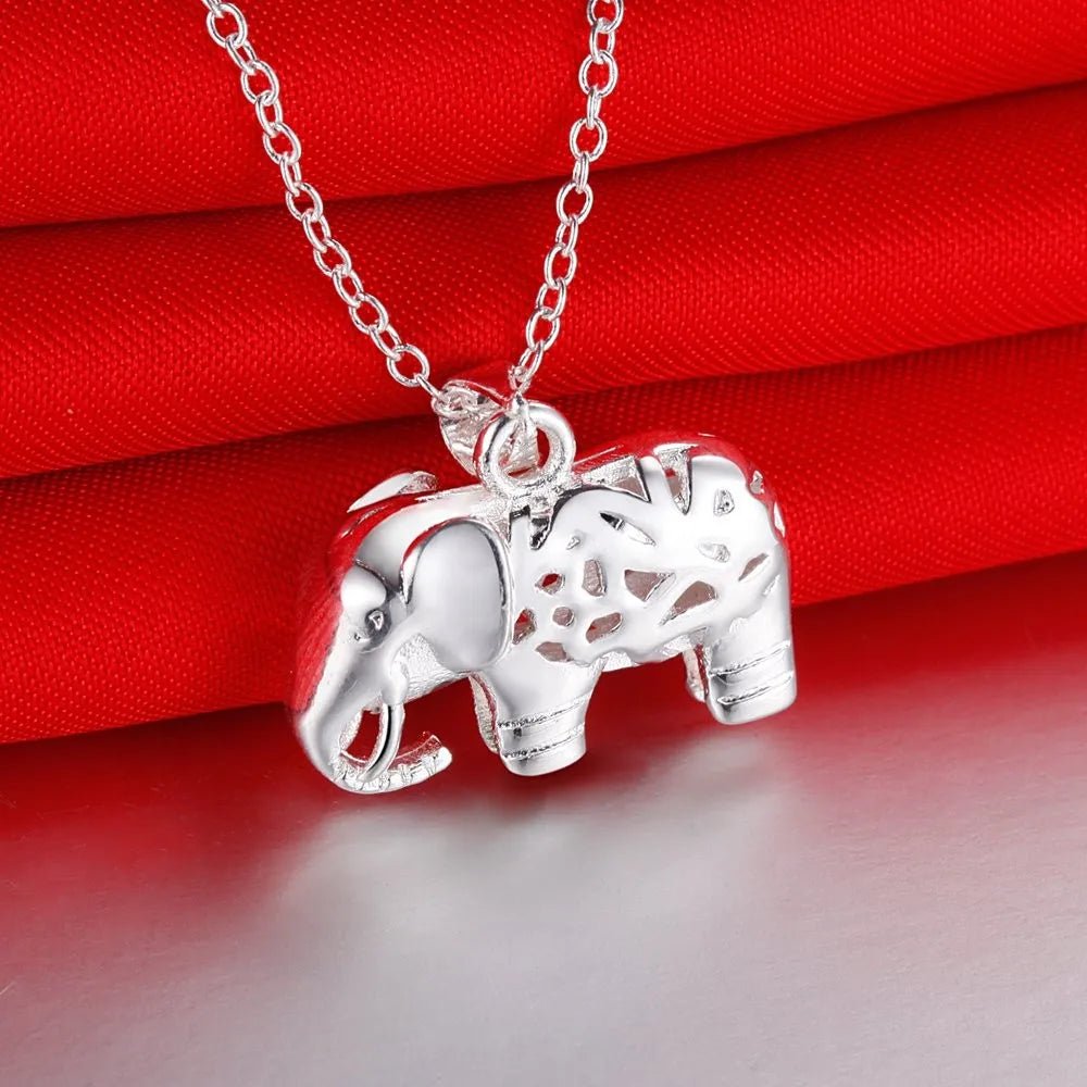 Sterling Silver Elephant Necklace - MyFurHero