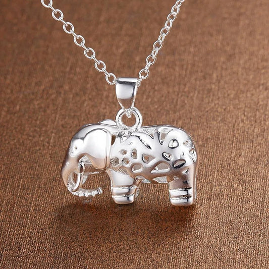 Sterling Silver Elephant Necklace - MyFurHero
